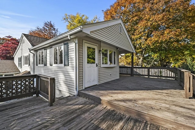 view of wooden deck