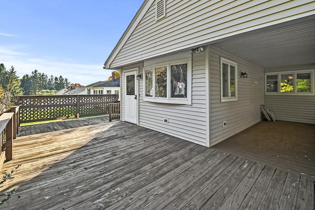 view of wooden deck
