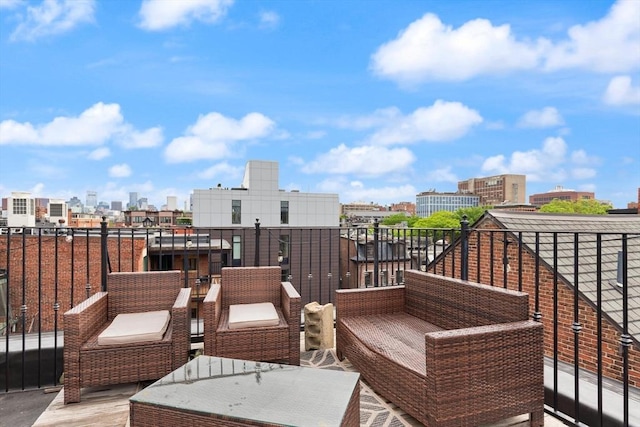 1750 Washington St Unit 2, Boston, MA 02118 - deck featuring a view of city and outdoor lounge area