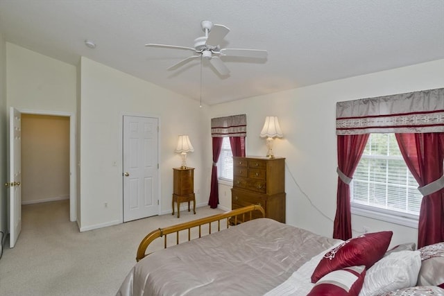 585 Sheridan St Unit 36, Chicopee, MA 01020 - carpeted bedroom with lofted ceiling, a ceiling fan, and baseboards