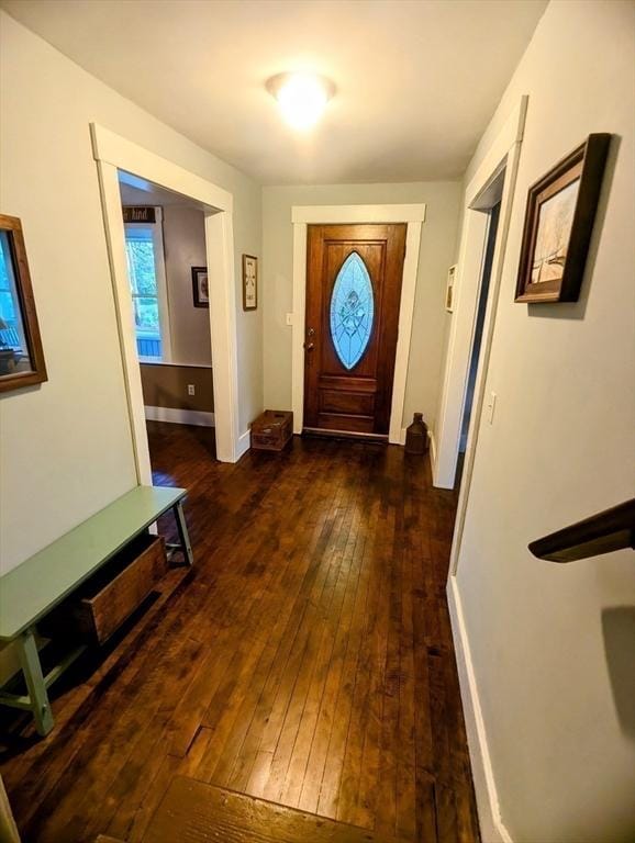 40 Ayer Rd, Shirley, MA 01464 - entrance foyer featuring dark wood-style floors and baseboards