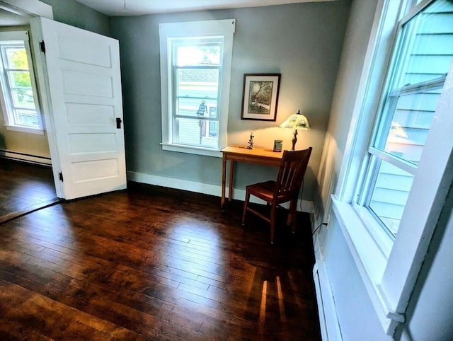 40 Ayer Rd, Shirley, MA 01464 - office featuring baseboard heating and wood-type flooring