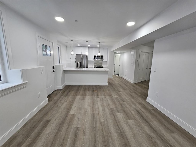 interior space featuring hardwood / wood-style flooring