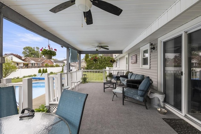 16 Kaveney St, Chicopee, MA 01020 - view of patio / terrace featuring a ceiling fan