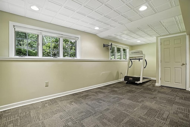 8 Birchwood Ln Unit 8, Hopkinton, MA 01748 - exercise area featuring plenty of natural light, carpet flooring, and recessed lighting