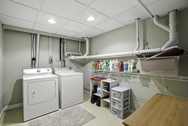 8 Birchwood Ln Unit 8, Hopkinton, MA 01748 - laundry area featuring washing machine and clothes dryer and recessed lighting