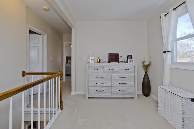 interior space with light carpet