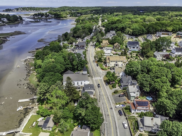 453 Washington St, Gloucester, MA 01930 - aerial view of property's location with a large body of water, nearby suburban area, and a heavily wooded area