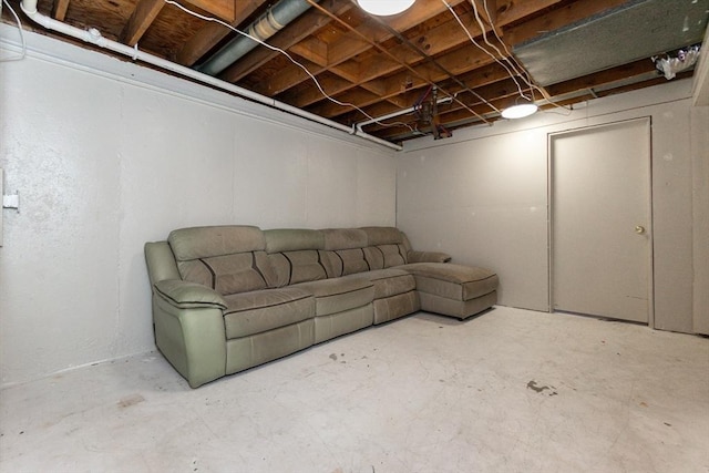 view of basement