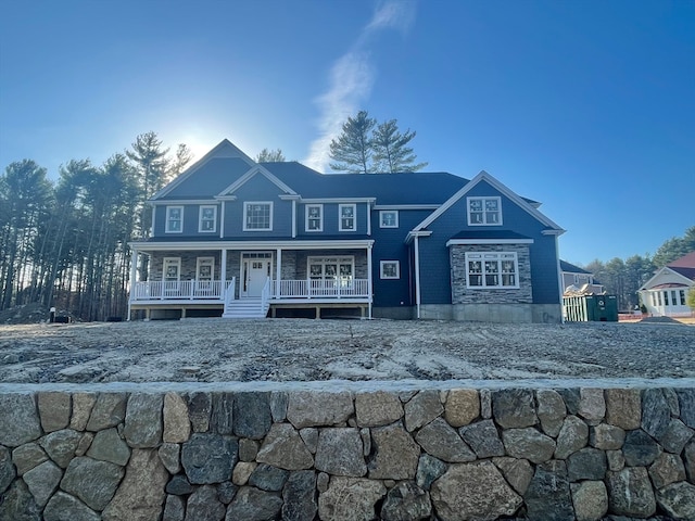 view of front of house with covered porch