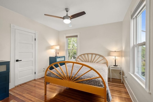 13 Darling St, Acushnet, MA 02743 - bedroom with wood finished floors, baseboards, and a ceiling fan