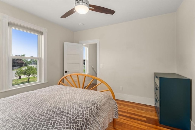 13 Darling St, Acushnet, MA 02743 - bedroom featuring wood finished floors, baseboards, and ceiling fan