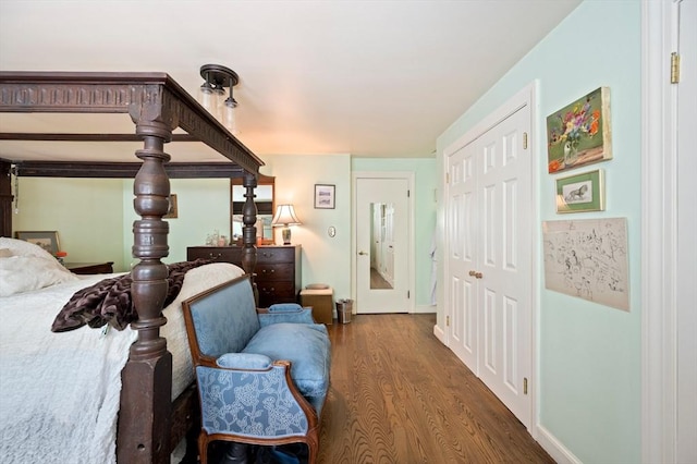 63 Hawthorne, Weymouth, MA 02189 - bedroom with wood finished floors, a closet, and baseboards