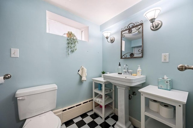 63 Hawthorne, Weymouth, MA 02189 - bathroom with baseboard heating and toilet