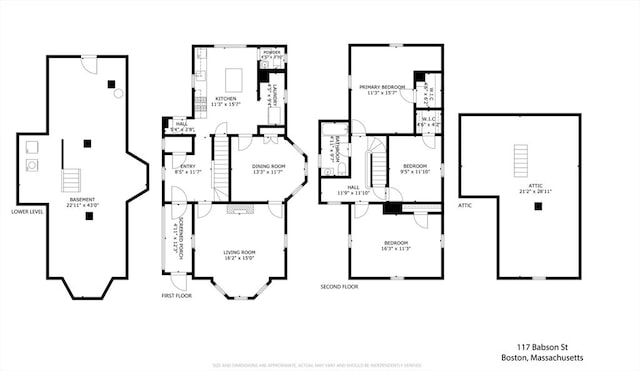 117 Babson St, Boston, MA 02126 - view of floor plan / room layout