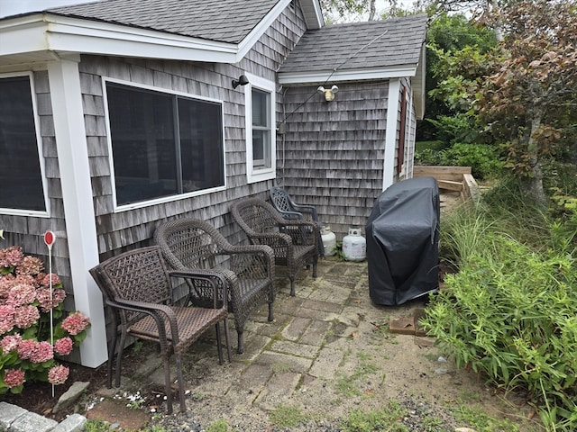 view of patio / terrace featuring grilling area