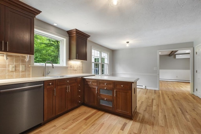 3 Howe St, Medway, MA 02053 - kitchen with dishwasher, a sink, light countertops, and light wood-style floors
