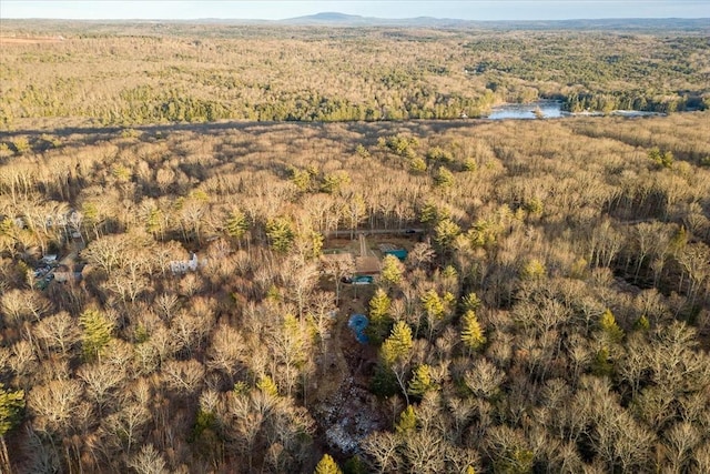 aerial view featuring a mountain view