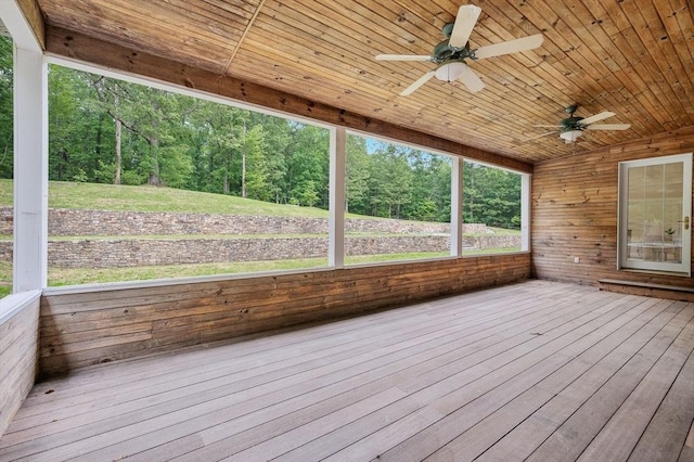 17 Arrowhead Ln, Westborough, MA 01581 - wooden deck with a ceiling fan and a view of trees