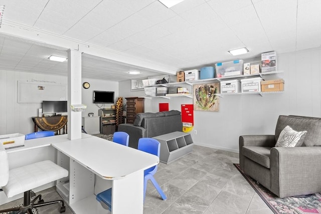 view of home office