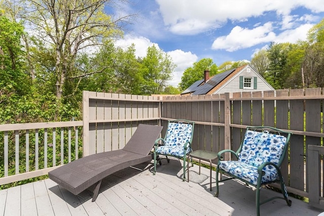 deck with fence