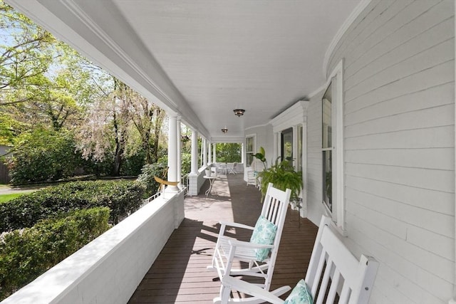 balcony with covered porch