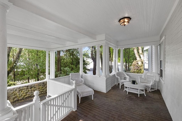 view of sunroom / solarium
