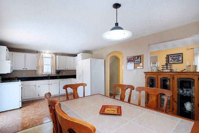 dining area with sink