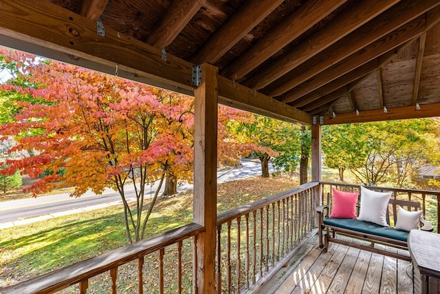 view of wooden deck