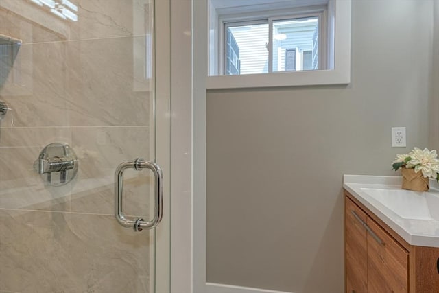 238 Sycamore St Unit 238, Watertown, MA 02472 - bathroom with a stall shower and vanity