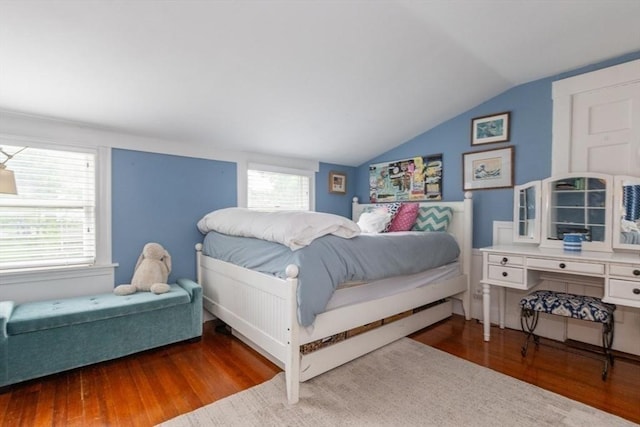 6 Willow St, Wellesley, MA 02481 - bedroom featuring vaulted ceiling and wood finished floors
