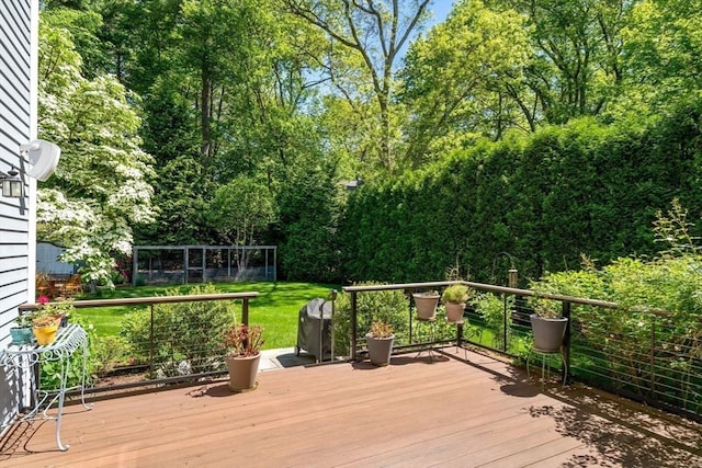 127 Shade St, Lexington, MA 02421 - wooden terrace featuring a yard