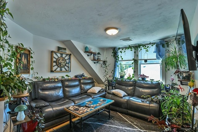 18 Emerald Ave, Webster, MA 01570 - living area with a textured ceiling