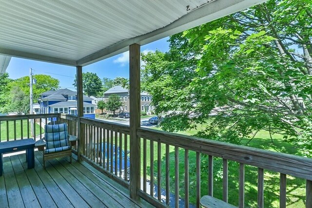 18 Emerald Ave, Webster, MA 01570 - wooden deck with a residential view
