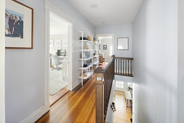 49 Prince St Unit 2, Boston, MA 02130 - hall with an upstairs landing, wood-type flooring, and baseboards
