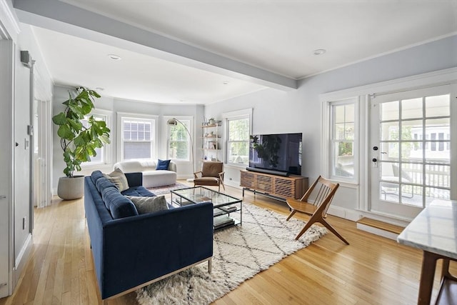 49 Prince St Unit 2, Boston, MA 02130 - living area with light wood-type flooring and baseboards