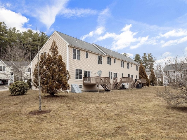 36 Knowlton Cir Unit 36, Upton, MA 01568 - back of house featuring a wooden deck and stairway