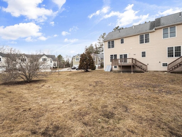 36 Knowlton Cir Unit 36, Upton, MA 01568 - back of house featuring a residential view, stairway, and a deck