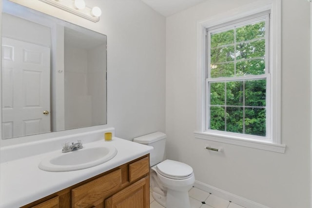 507 Towne St, North Attleboro, MA 02760 - bathroom featuring vanity, toilet, and baseboards