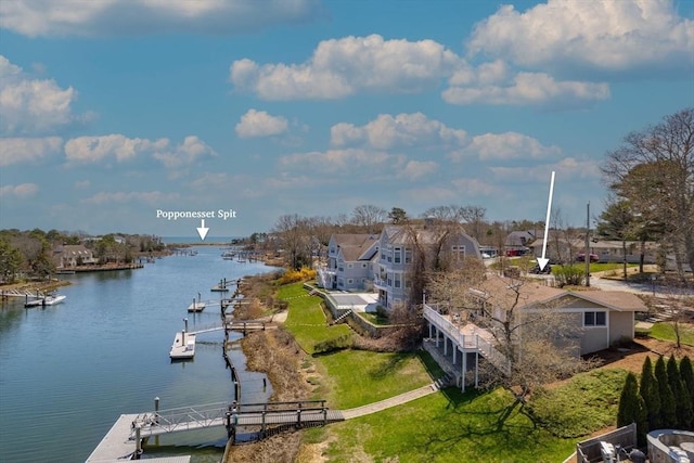 160 Waterway, Mashpee, MA 02649 - water view with a boat dock
