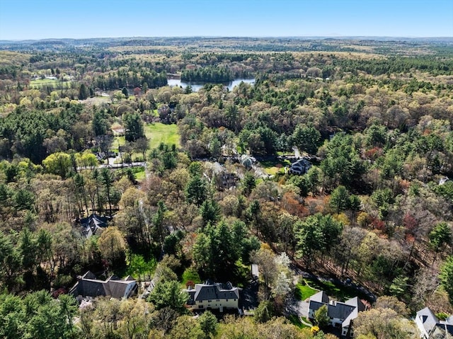 20 Peakham Rd, Sudbury, MA 01776 - bird's eye view with a water view and a forest view