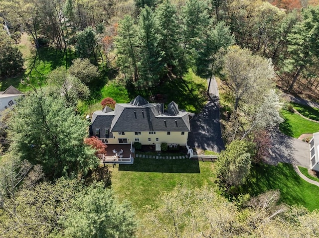 20 Peakham Rd, Sudbury, MA 01776 - aerial view featuring a wooded view