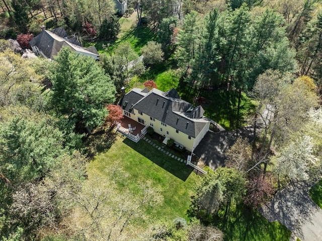 20 Peakham Rd, Sudbury, MA 01776 - aerial view with a wooded view