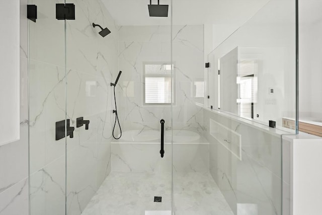 228 Auburn St Unit 228, Newton, MA 02466 - bathroom with a marble finish shower