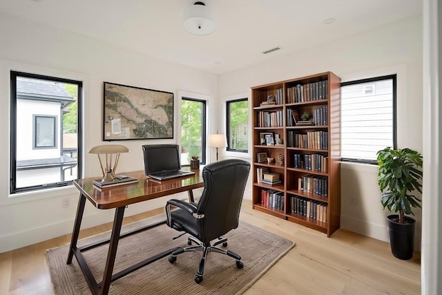 228 Auburn St Unit 228, Newton, MA 02466 - home office featuring light wood-style flooring