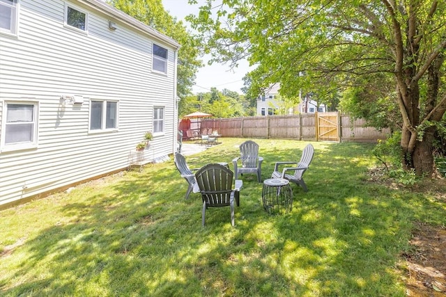 273 Greendale Ave, Needham, MA 02494 - view of yard with a fire pit
