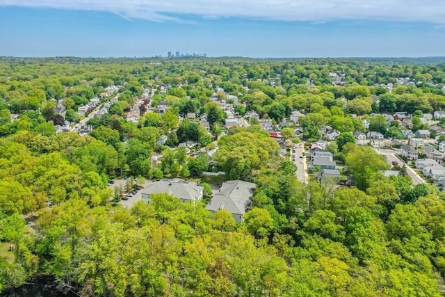 1100 Vfw Pkwy Unit 202, Boston, MA 02132 - aerial view of residential area featuring a heavily wooded area