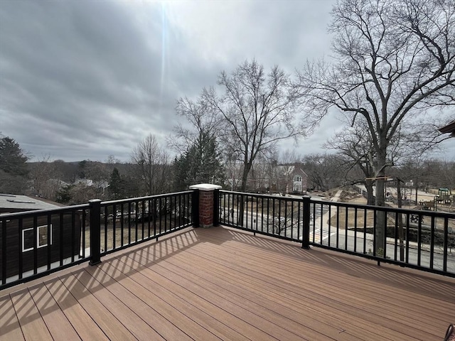 view of wooden deck