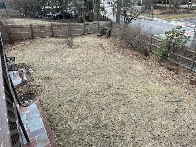 view of fenced backyard