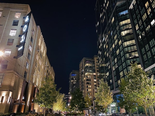 view of property at twilight